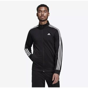 Men’s Adidas Black 3 Stipe Tricot Track Jacket